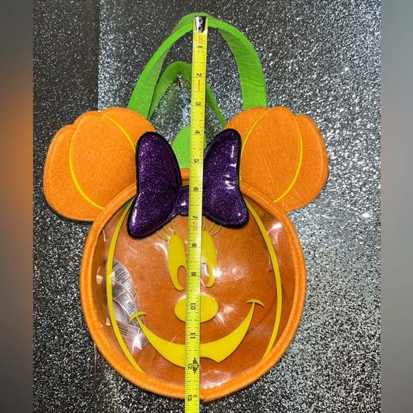 Disney Store Minnie Mouse Trick Or Treat Bag Halloween Clear Orange - Picture 5 of 8